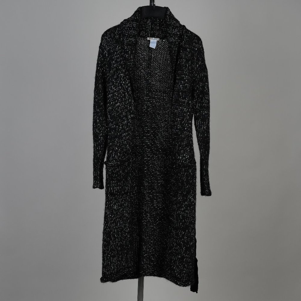 Frost Belted Knit Cardigan In Black Size M